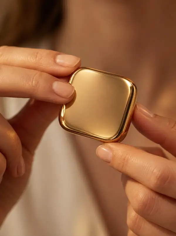 Joias de ouro de luxo fotografadas em uma composição de moda em close-up